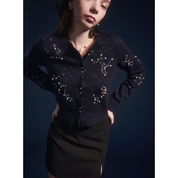 完売新品未使用品　フレイアイディー　エトワールエンブロイダリーカーディガン エトワールエンブロイダリーカーディガン | フレイ アイディー(FRAY