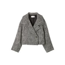 スタンドカラーショートコート