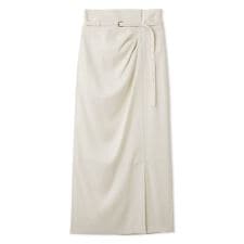 ベルト付きタックデザインストレートスカート