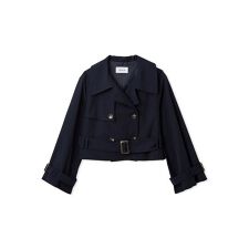 ボリュームスリーブショートトレンチコート／撥水