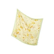 サテンシルクフラワースカーフ