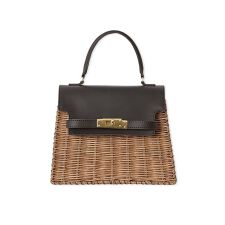【BAGMATI】ラタンレザートップハンドルバッグ
