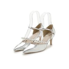 パールストラップパンプス