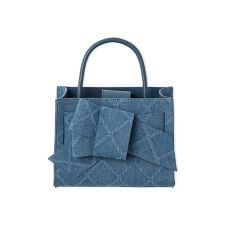 【ルエル】デニムリボンミドルバッグ