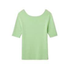 シルクブレンド前後2way半袖リブニット／ウォッシャブル