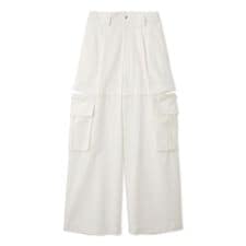 サイドファスナーカーゴパンツ／ウォッシャブル・防シワ・接触冷感