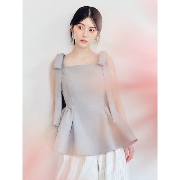 WEB限定】リボンペプラムトップス／ウォッシャブル | フレイ