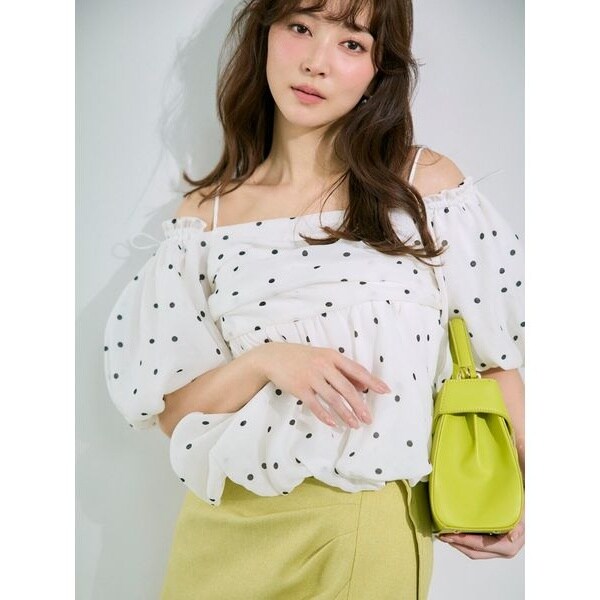 フレイアイディー　オフショルパフスリーブブラウス/ウォッシャブル WEB限定】オフショルパフスリーブブラウス／ウォッシャブル | フレイ