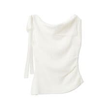 アシメネックドレープニット／ウォッシャブル