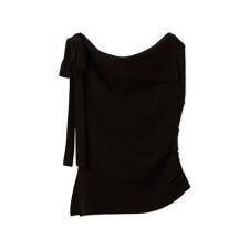 アシメネックドレープニット／ウォッシャブル