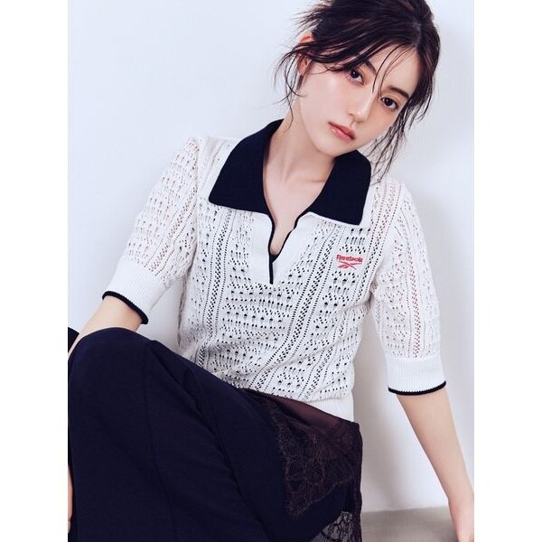 Reebok×FRAY I.D】ポロカラーメッシュニットプルオーバー | フレイ