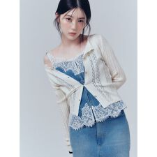 デニムレーストリムキャミトップス | フレイ アイディー(FRAY I.D 