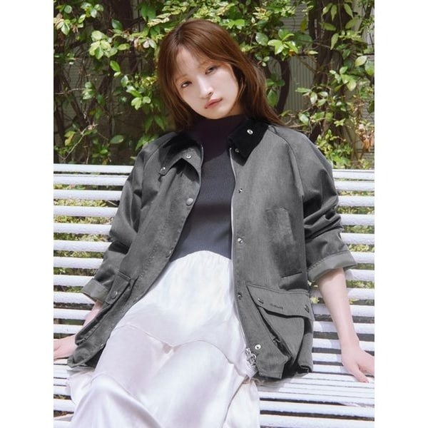 [�}���C]�y�����z�yBarbour�z�~�h�������O�X�W���P�b�g/�t���C �A�C�f�B�[�iFRAY I.D�j GRY