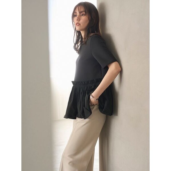 Mila Owen / ミラ オーウェン　ドッキングペプラムトップスブラウス ドッキングペプラムトップスブラウス | ミラ オーウェン(Mila