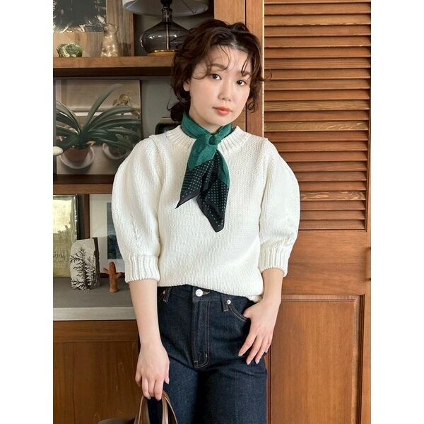 新品・タグ付】Mila Owen ノットディテールノースリニット