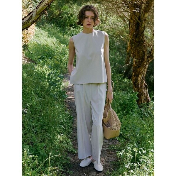 Mila Owen キャミソール ペプラムブラウス×ワイドパンツSETUP Mila Owen キャミソール ペプラムブラウス×ワイドパンツSETUP