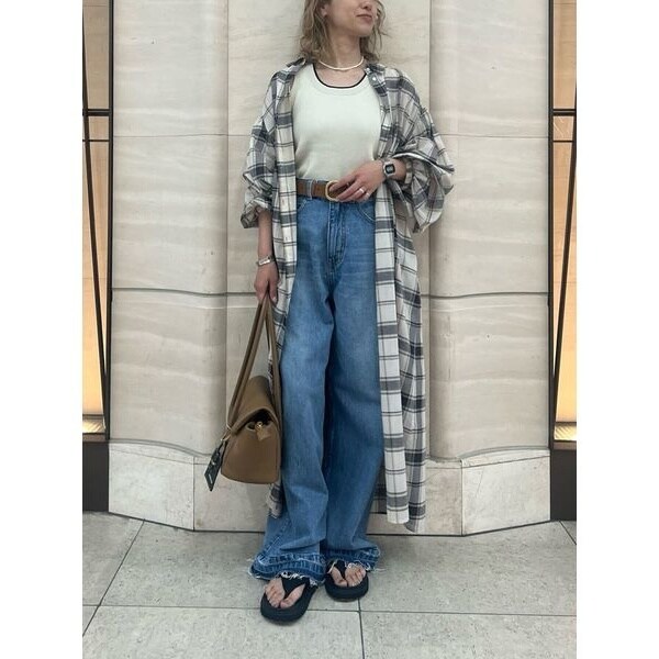 ミラオーウェン Mila Owen スキッパー衿ロングニットワンピース スキッパー衿ロングニットワンピース(ニットワンピース