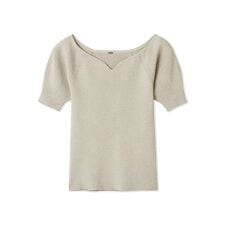 ミラ オーウェン(Mila Owen)のデコルテ構築パフスリーブニットプルオーバー