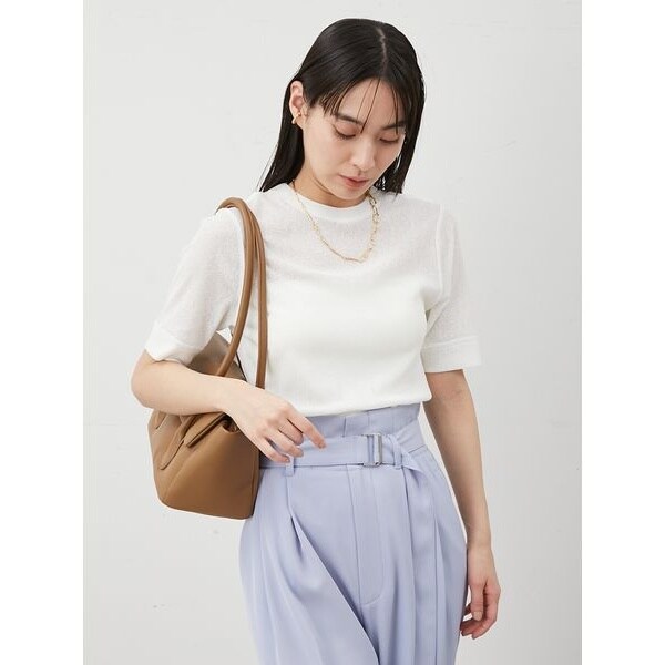 tシャツ イージーケアレイヤード半袖カットトップス レディース イージーケアレイヤード半袖カットトップス(カットソー
