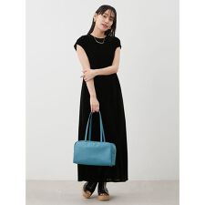 バックシャンフレンチスリーブベロアワンピース