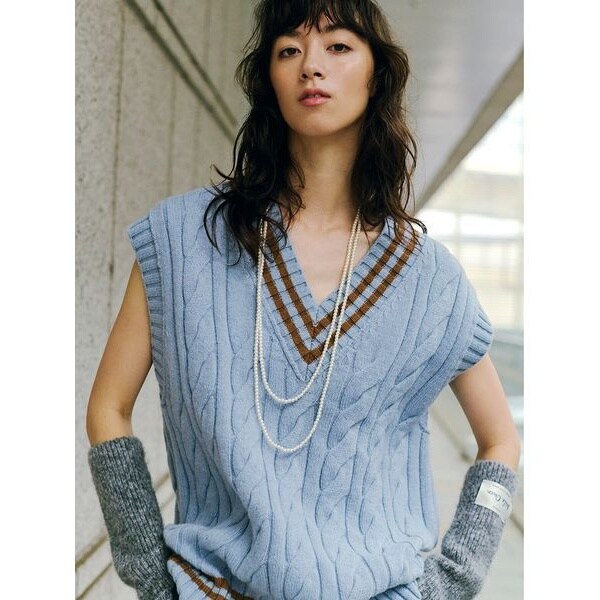 【新品・未使用】Milla owenベストジレ 前後2WAYチュールヤーンニット Mila Owen ベスト ジレ 前後2WAYチュールヤーンニットベスト