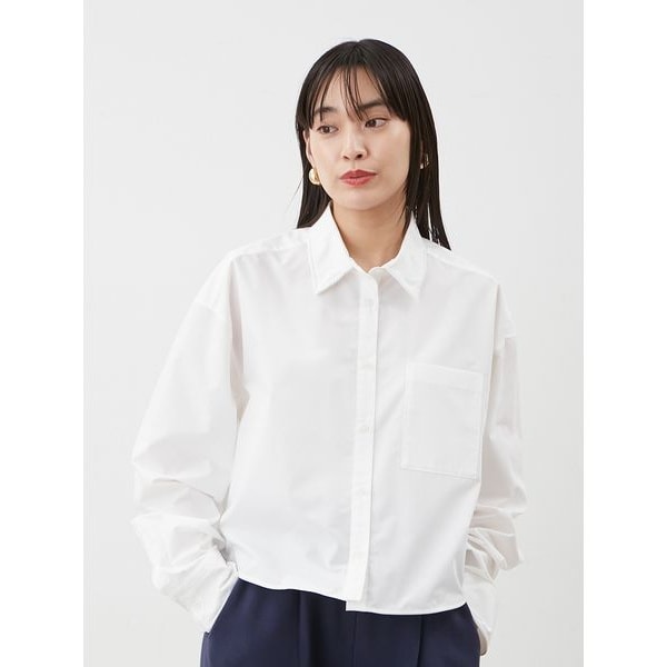 【美品 25SS】スピックアンドスパン　ソフトローン　ギャザー　半袖　シャツ ソフトローンギャザー半袖シャツ | スピック＆スパン(Spick and