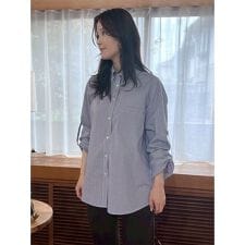 ミラ オーウェン(Mila Owen)のタブスリーブ釦ダウン柄シャツ