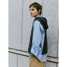 ミラ オーウェン(Mila Owen)のタブスリーブ釦ダウン柄シャツ