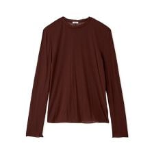 コットン100％クルーネックシアーロンT