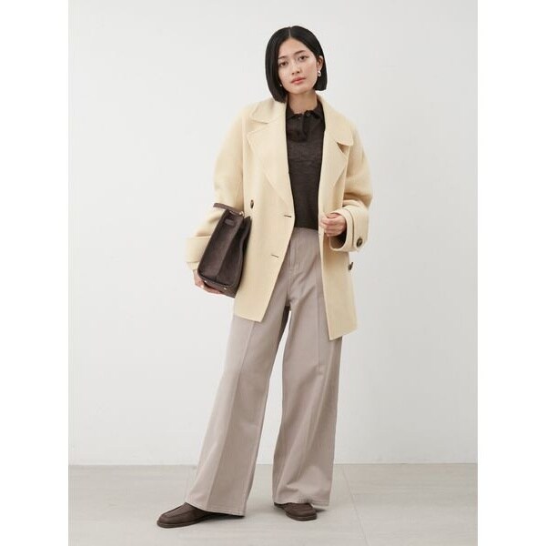woolコクーンシルエットピーコート | ミラ オーウェン(Mila Owen