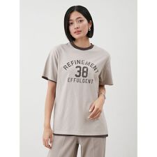 オーバーサイズプリントリンガーTシャツ