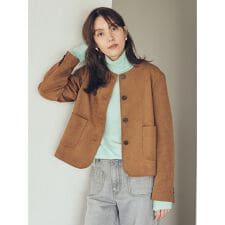 パッチポケットコンパクトスエードジャケット