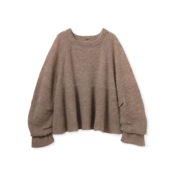 MilaOwen ポロ襟ワイドリブベアSETモヘアニット セットアイテム】ポロ襟ワイドリブベアSETモヘアニット（ニット