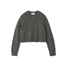 【セットアップ対応】カシミヤタッチケーブルニットカーディガン