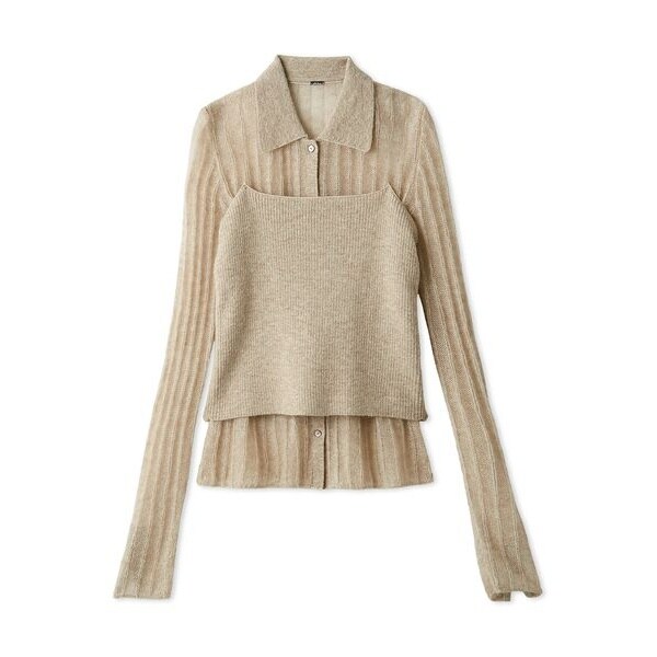 mila owen 【セットアイテム】ポロ襟ワイドリブベアSETモヘアニット セットアイテム】ポロ襟ワイドリブベアSETモヘアニット | ミラ