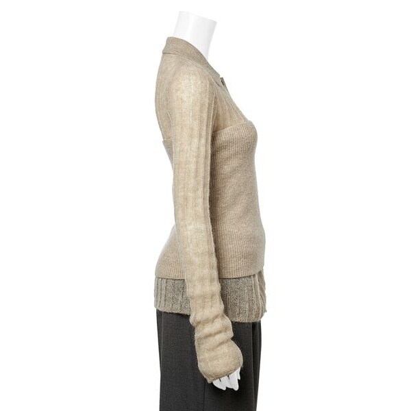 セットアイテム】ポロ襟ワイドリブベアSETモヘアニット | ミラ