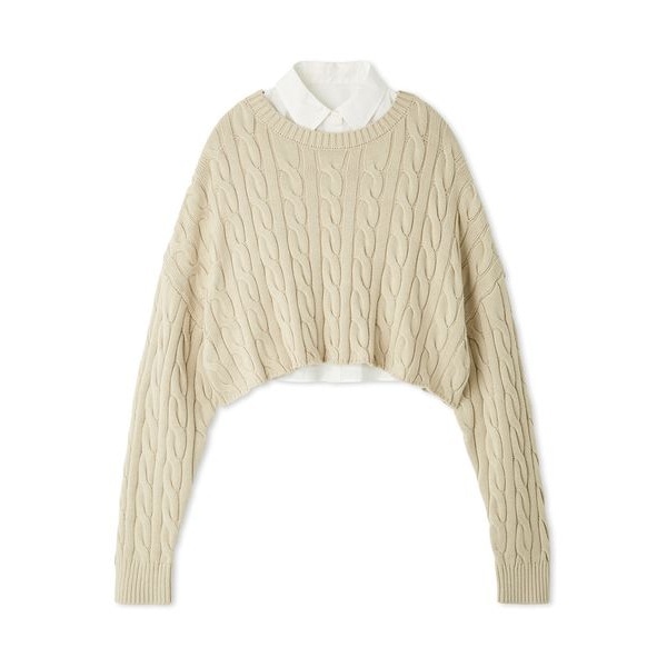 セットアイテム】ポロ襟ワイドリブベアSETモヘアニット | ミラ