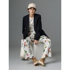 金釦ダブルブレストロングブレザー