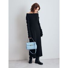 マルチWAYオフショルダーリブニットワンピース