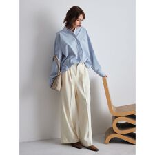 コーデュロイライク2タックワイドパンツ