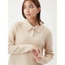 4WAYモヘヤラメペプラムニットプルオーバー