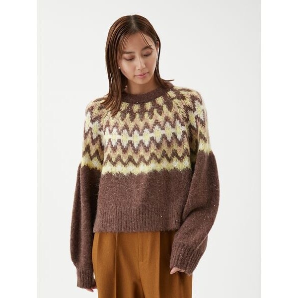 セットアイテム】ポロ襟ワイドリブベアSETモヘアニット | ミラ