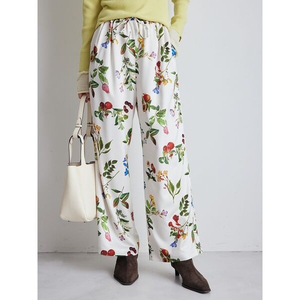 00サイズあり】ボタニカルウエストゴムイージーパンツ | ミラ