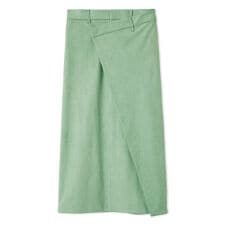 【セットアップ対応】スウェードアシメストレートスカート