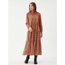 フラワープリントティアードワンピース