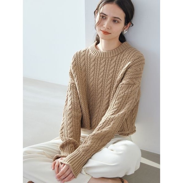 トイプードルクルーネックジャガードニット | ミラ オーウェン(Mila