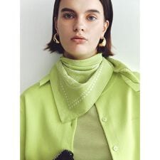 バンダナ柄綿シルクスカーフ