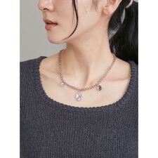 モチーフチャームチェーンネックレス