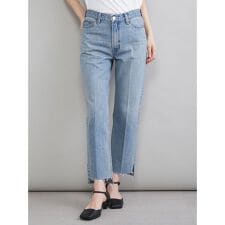 【MILA PANTS】裾段差テーパードデニムパンツ