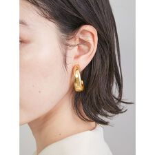 メタルドロップフープイヤリング